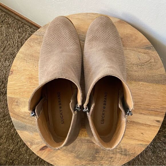 HP!✨Lucky Brand Bayley Suede Perforated Ankle Zip
Booties - Picture 7 of 10